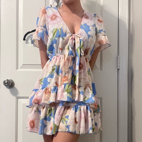 Forever 21 Peony Print Dress - Picture 1 of 12